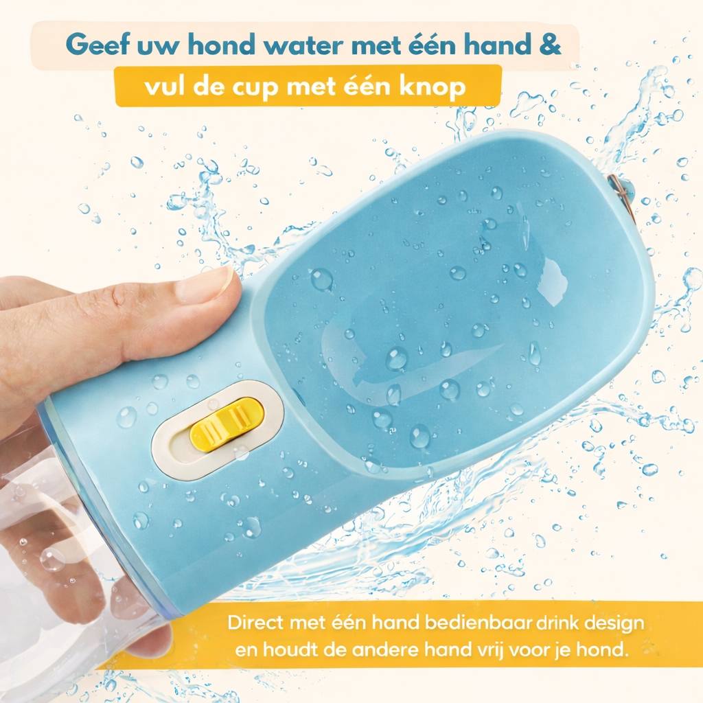 Draagbare Waterfles Voor Huisdieren, Altijd Hydratatie Bij de Hand