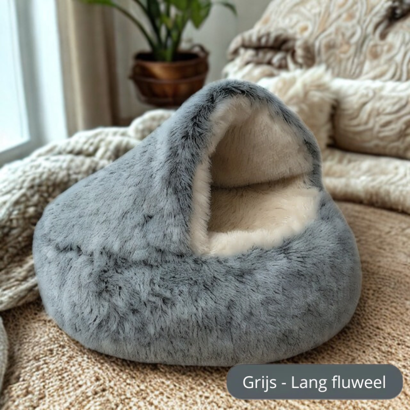 ComfortNest™ Luxe Pluche Huisdierbed | Warmte & Geborgenheid