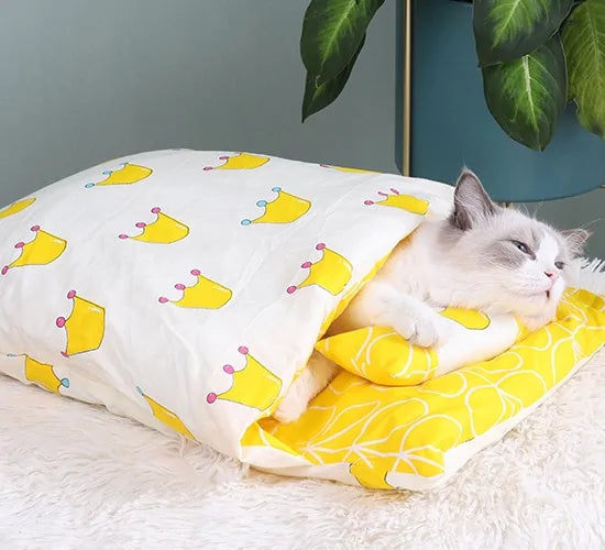ComfortNest™ Verwijderbaar Kattenhuisje – Wasbaar & Geborgen Rustplekje
