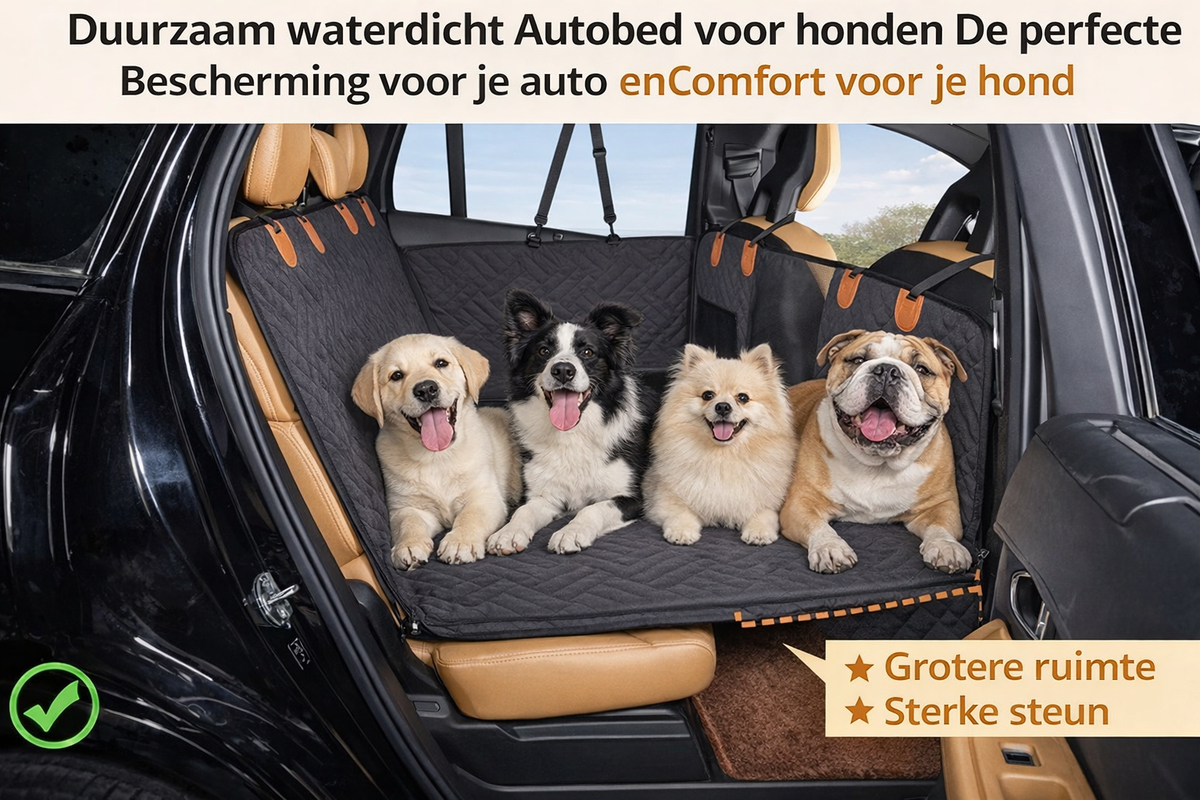 Honden Auto Deken met Zak – Comfort en Stijl voor Jouw Trouwe Vriend
