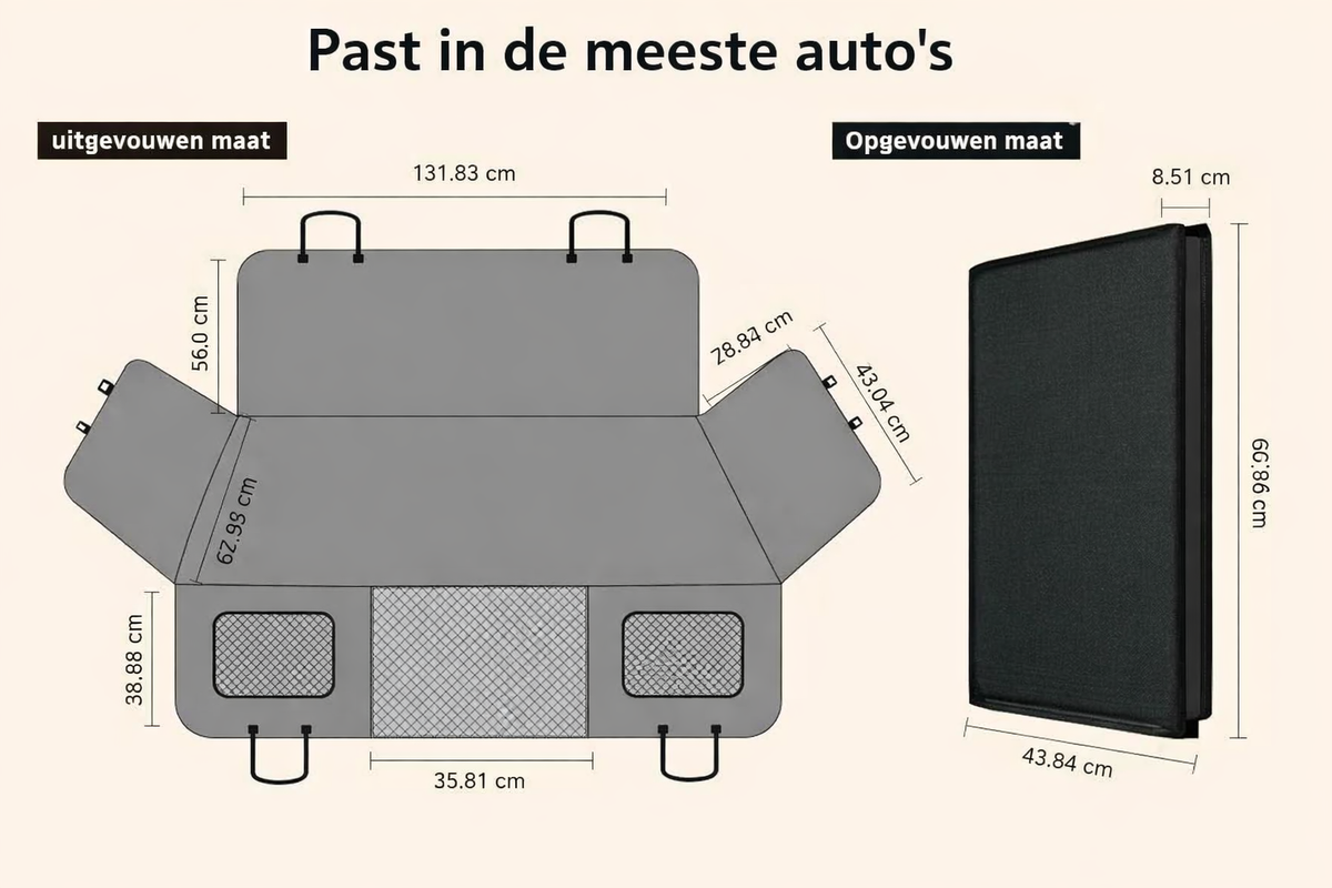 Honden Auto Deken met Zak – Comfort en Stijl voor Jouw Trouwe Vriend