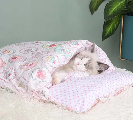 ComfortNest™ Verwijderbaar Kattenhuisje – Wasbaar & Geborgen Rustplekje