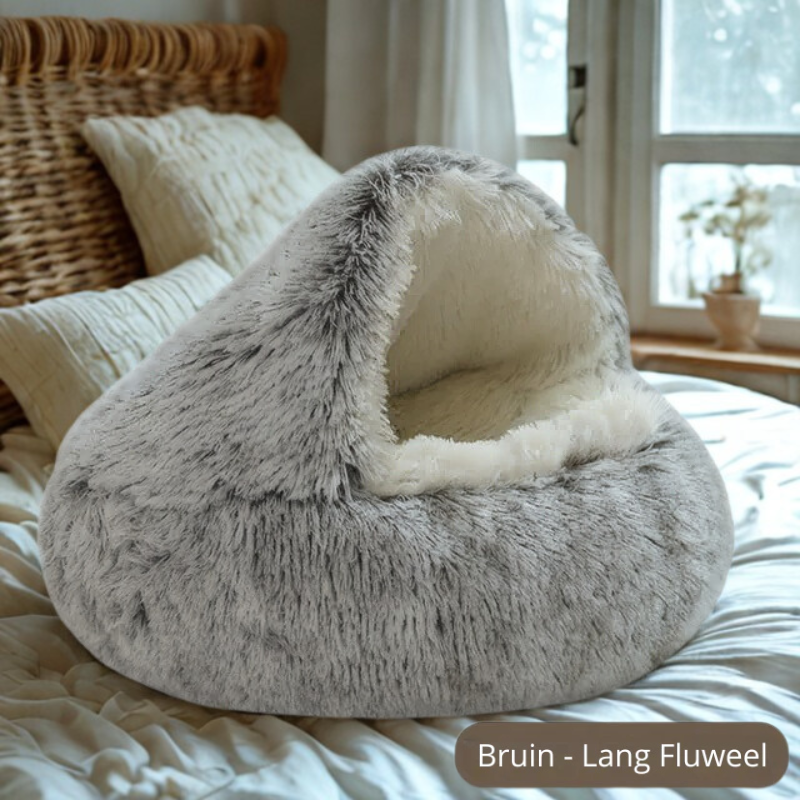 ComfortNest™ Luxe Pluche Huisdierbed | Warmte & Geborgenheid