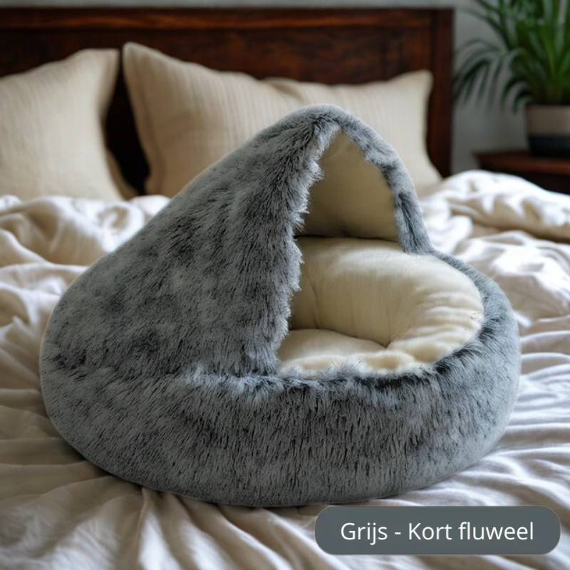 ComfortNest™ Luxe Pluche Huisdierbed | Warmte & Geborgenheid