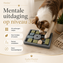 PawJoy Challenge Slider niveau 3 hondenpuzzel met 24 verborgen vakjes