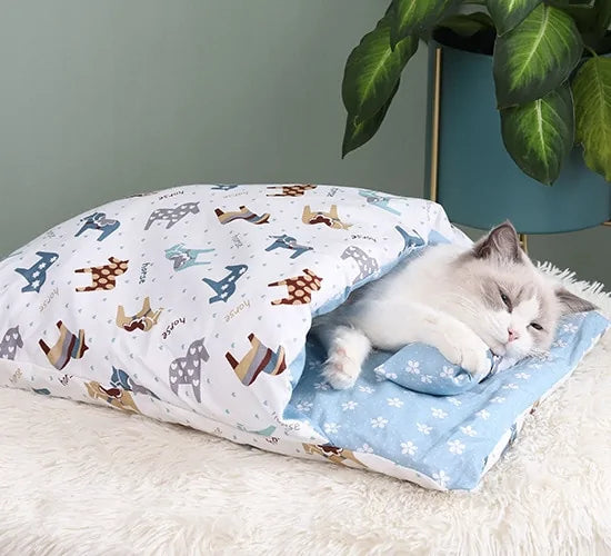 ComfortNest™ Verwijderbaar Kattenhuisje – Wasbaar & Geborgen Rustplekje